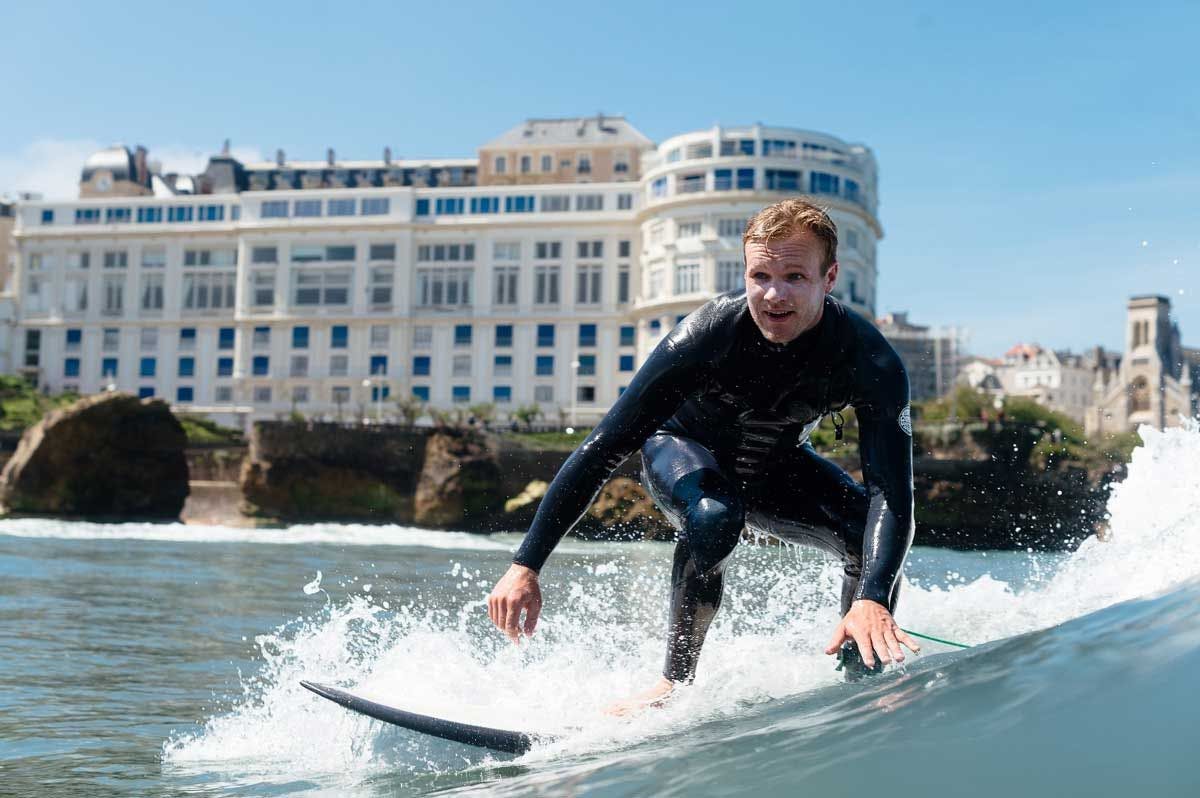 surfen in biarritz frankrijk